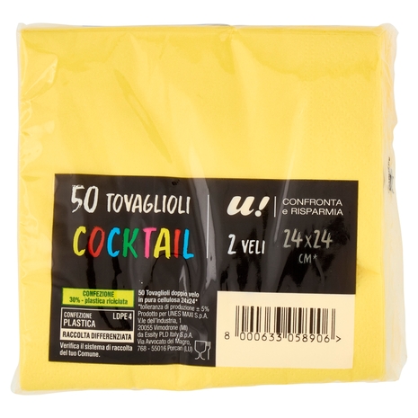 50 Tovaglioli Cocktail U! Confronta e Risparmia